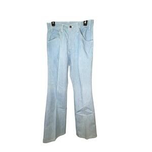 Levi's 673 For Men Vintage 70's Chambray Denim Pants‎ Flare Piped Pockets 32x32